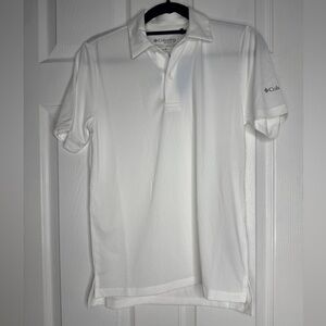 COLUMBIA GOLF NWT Youth Size L White Drive Polo